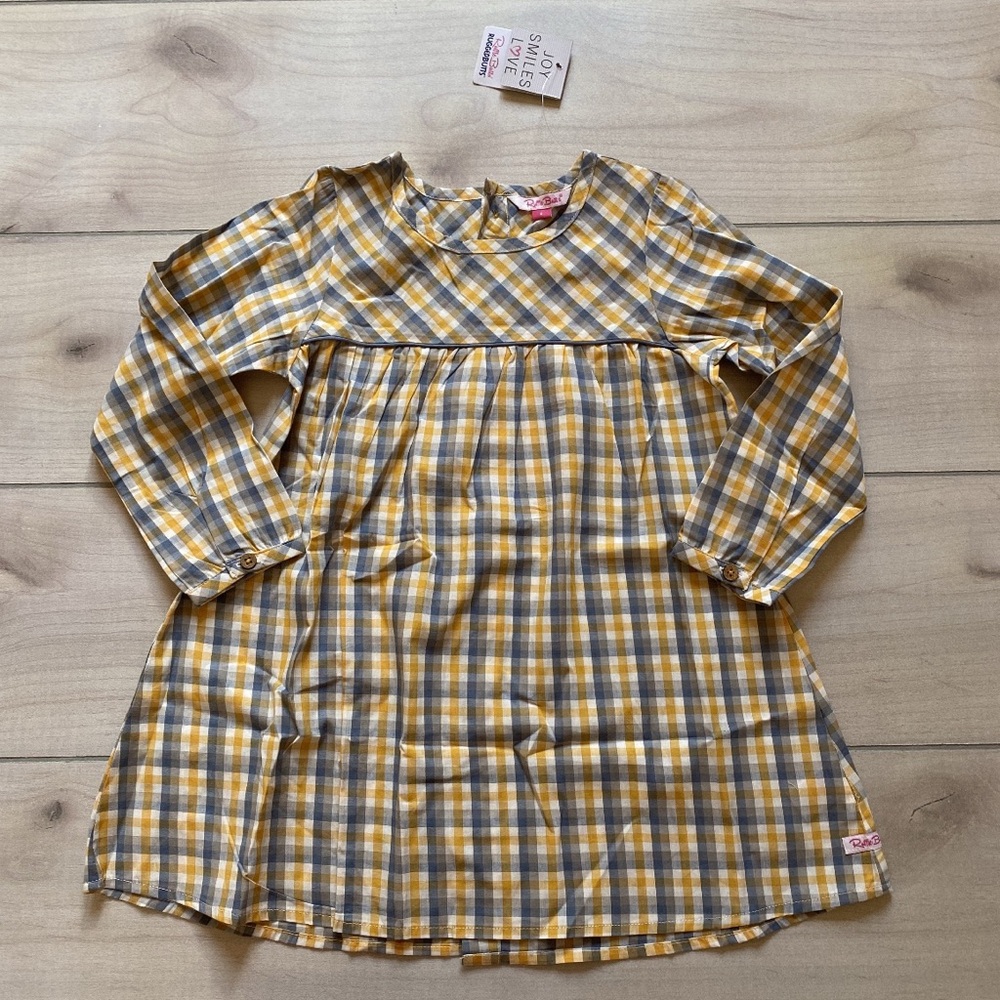 NWT Ruffle Butts Parker Plaid Button Back Dress